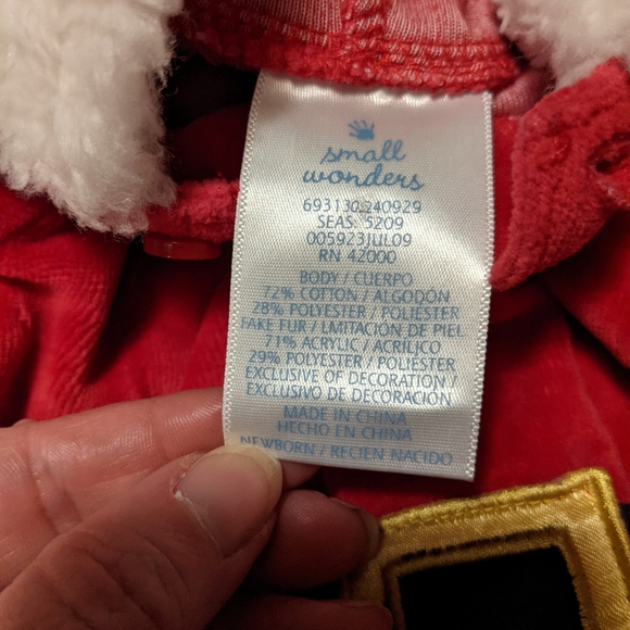 Small Wonders newborn Santa coat - Picture 2 of 2